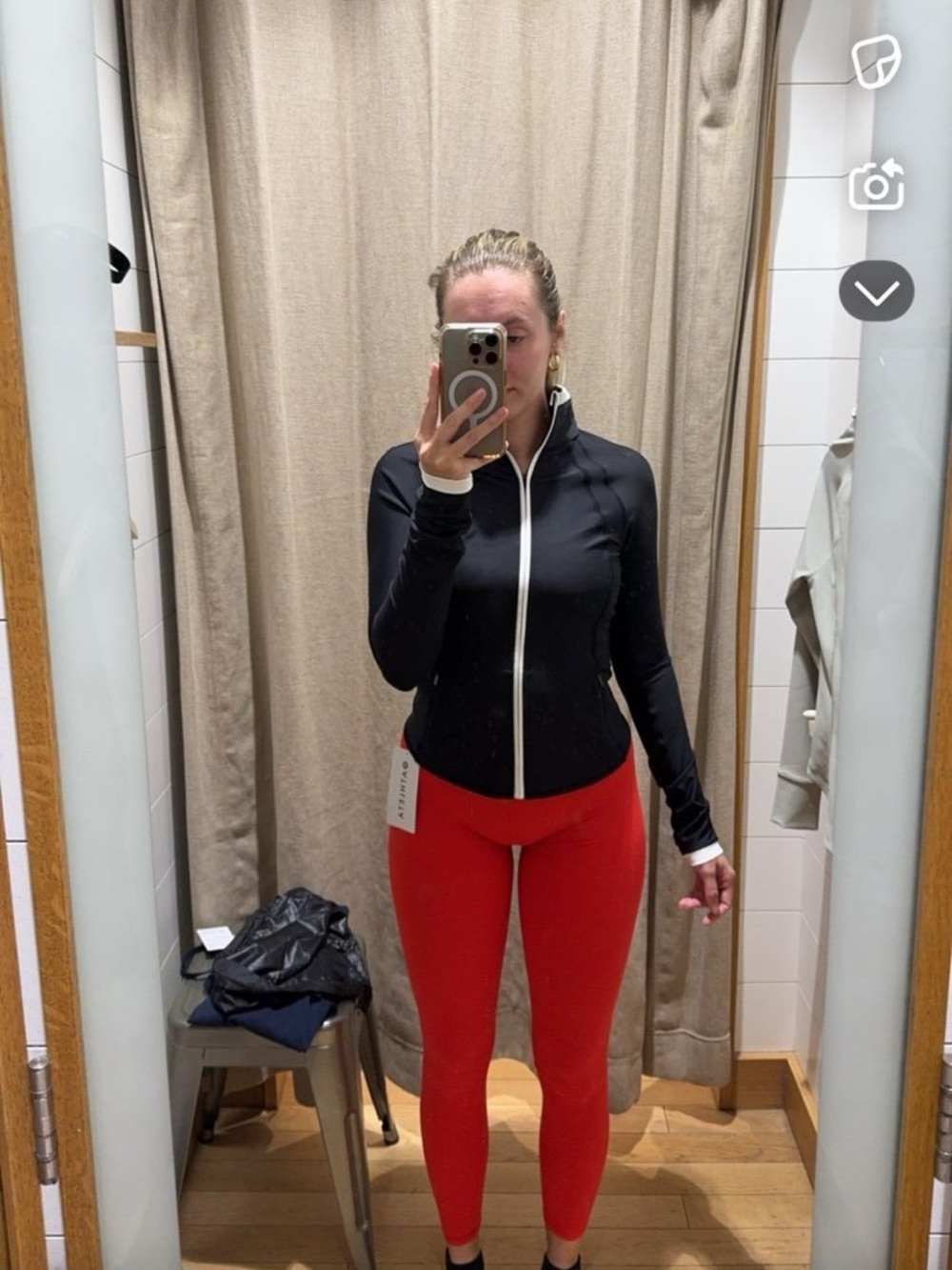 Athleta Red High-Rise Leggings